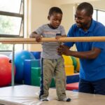 Child undergoing occupational therapy at Gertrude's